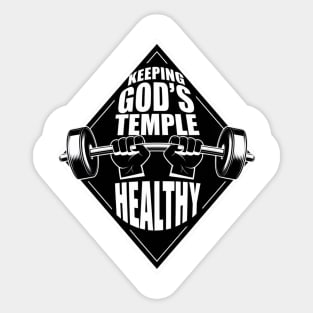 God's Temple, Strong and Healthy Sticker